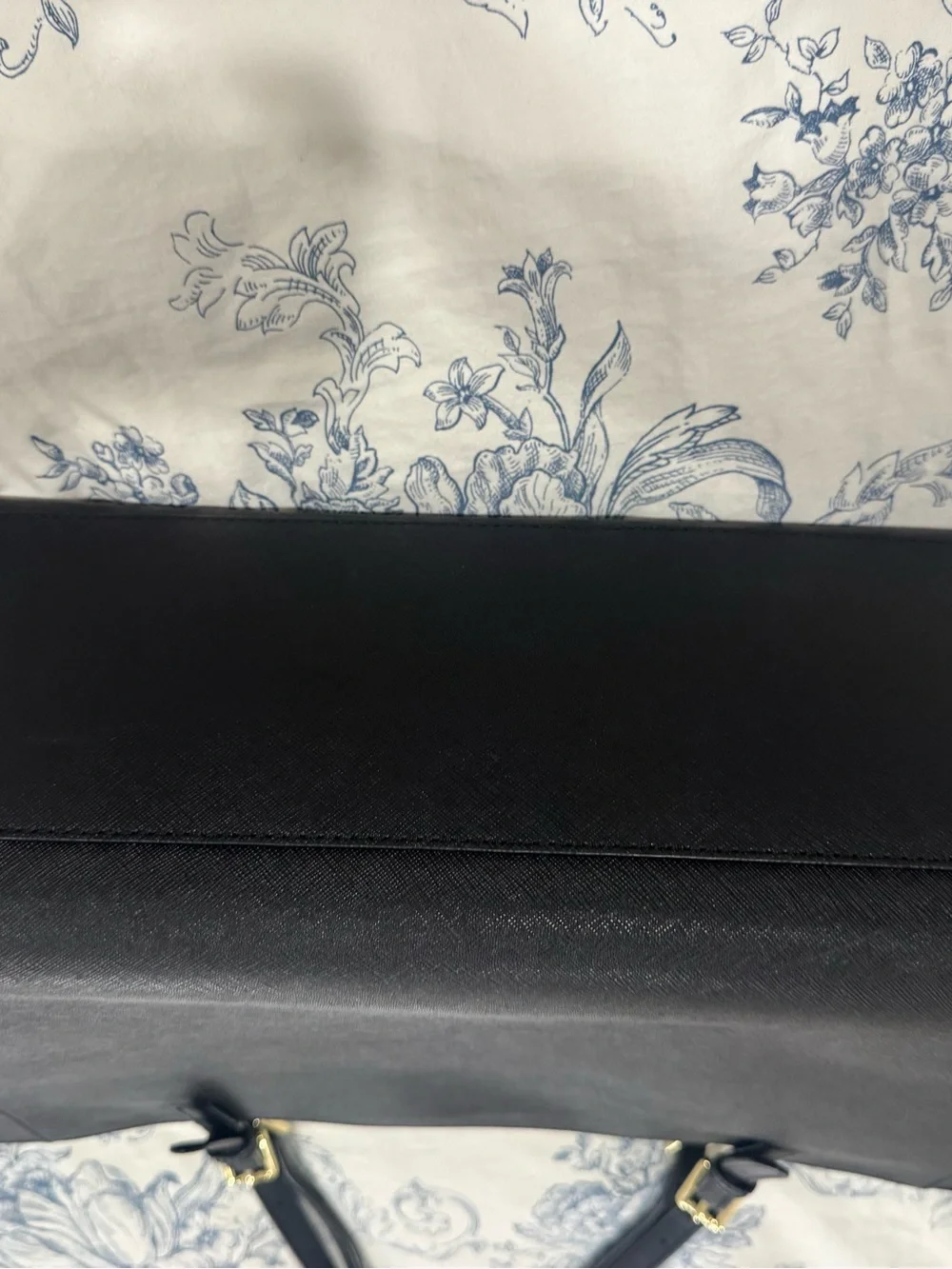 Tory Burch Black Leather Satchel Laptop Bag – Gold Hardware, Zip Computer Comp